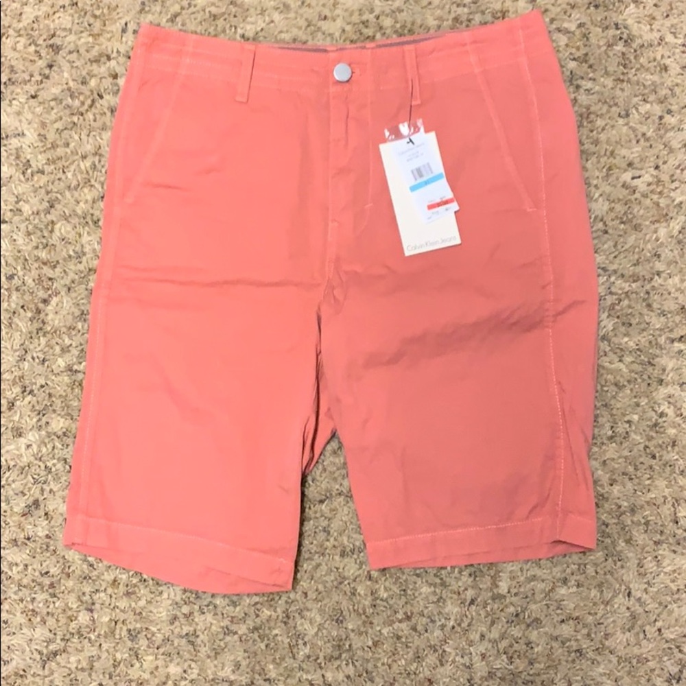 Calvin Klein Coral Flat Front Shorts